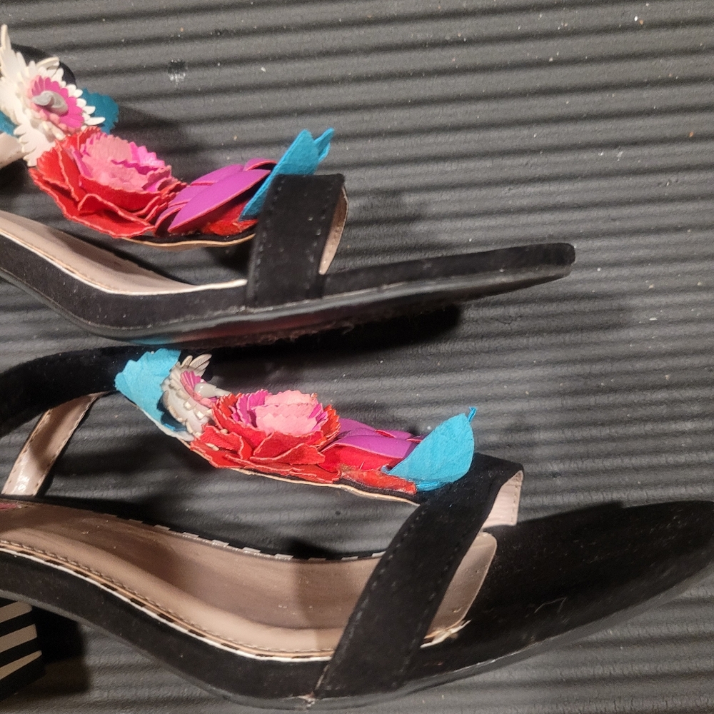 SOLD Betsey Johnson Stack Heel Sandal - Picture 2 of 4